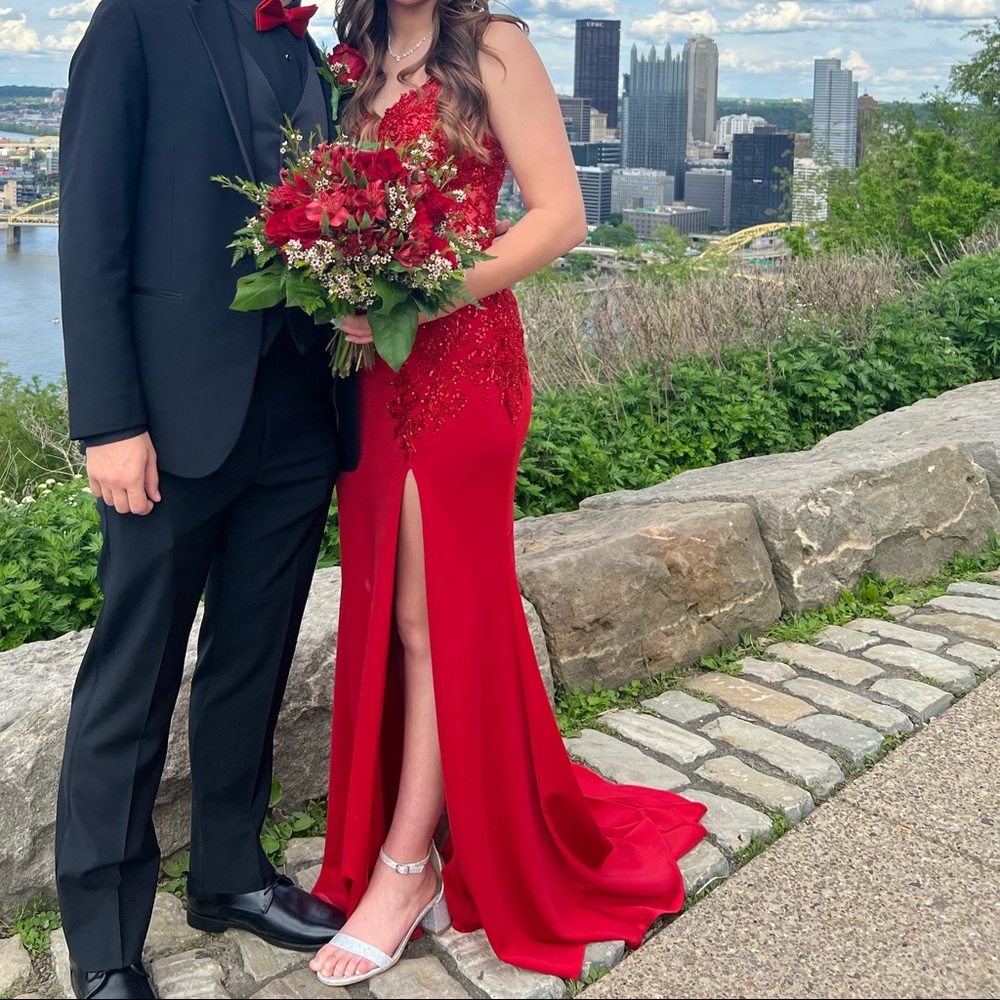Classic Ruby Red Prom Dress